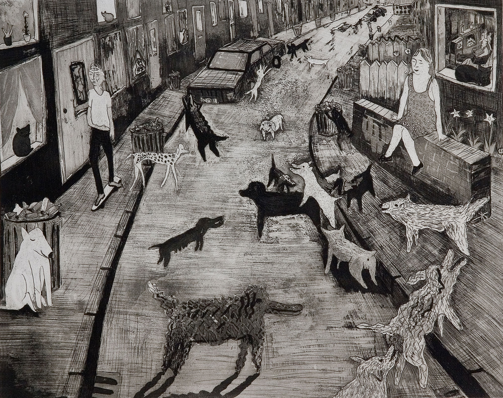 Party Time, Etching, 50x38cm, 1992 Party Time, Etching, 50x38cm, 1992