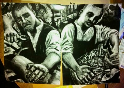 PORTRAIT OF TWO BLACK COUNTRY MEN