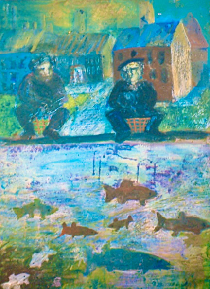 The Cut, egg tempera, 24x14inch, 1996 The Cut, egg tempera, 24x14inch, 1996