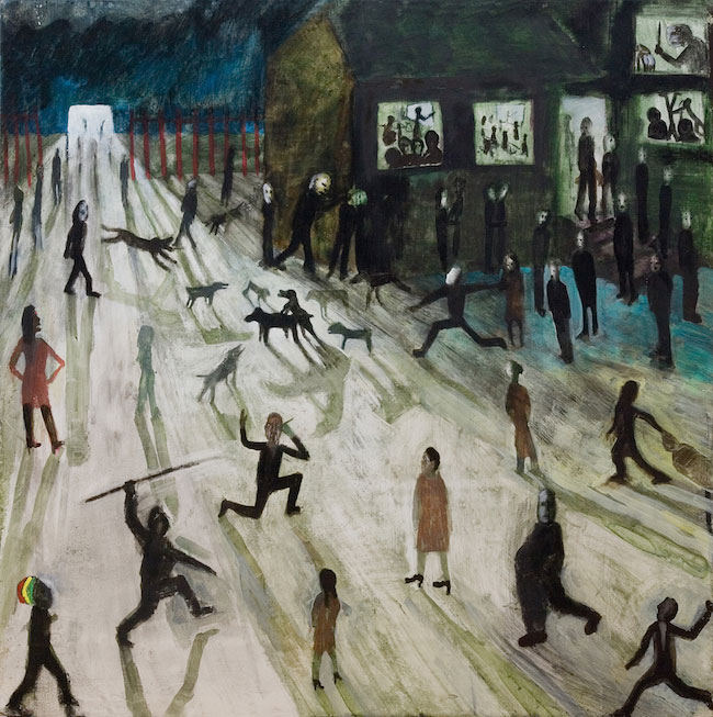 Two Dogs Shagging, Oil over egg tempera on board, 92x92cm Two Dogs Shagging, Oil over egg tempera on board, 92x92cm