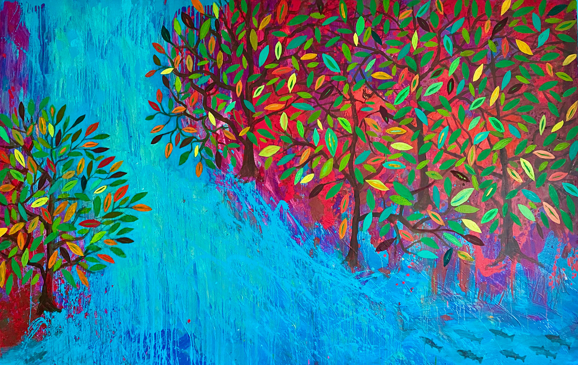 The Tree of Life, Oil on Board, 6x4ft The Tree of Life, Oil on Board, 6x4ft