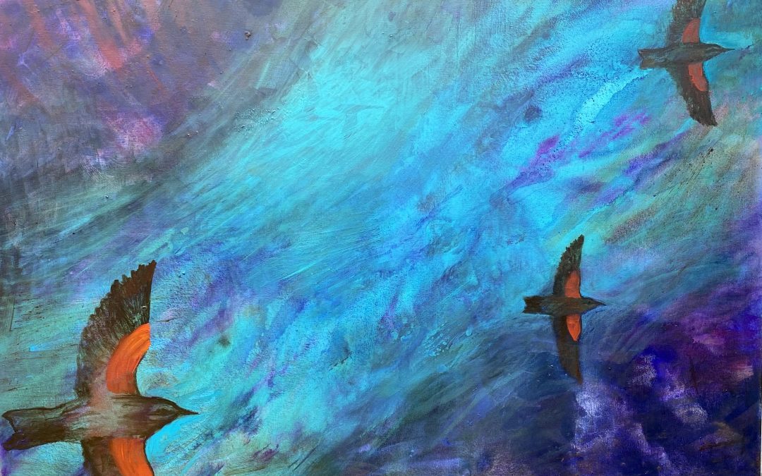 BIRDS LOVERS AND NORTHERN LIGHTS – PAINTINGS