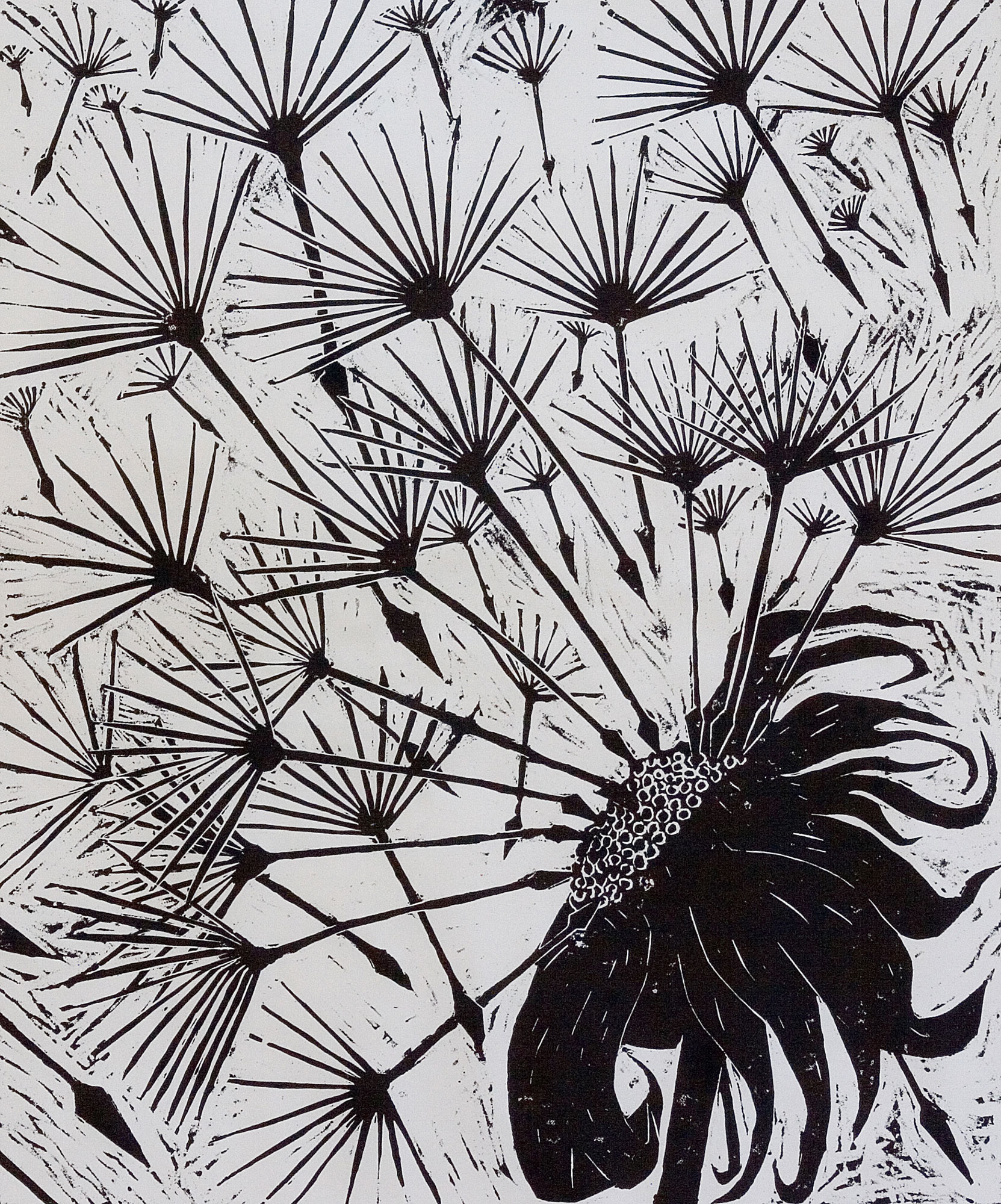 Flight a Picture for Molly, Woodcut, 74x61cm, 1999 Flight a Picture for Molly, Woodcut, 74x61cm, 1999