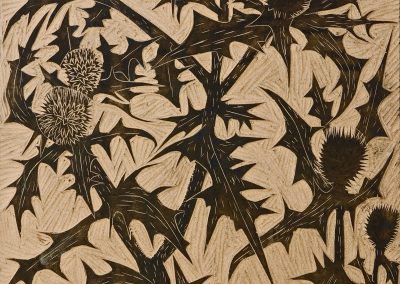 Thistles, Woodcut, 74x61cm, 1999