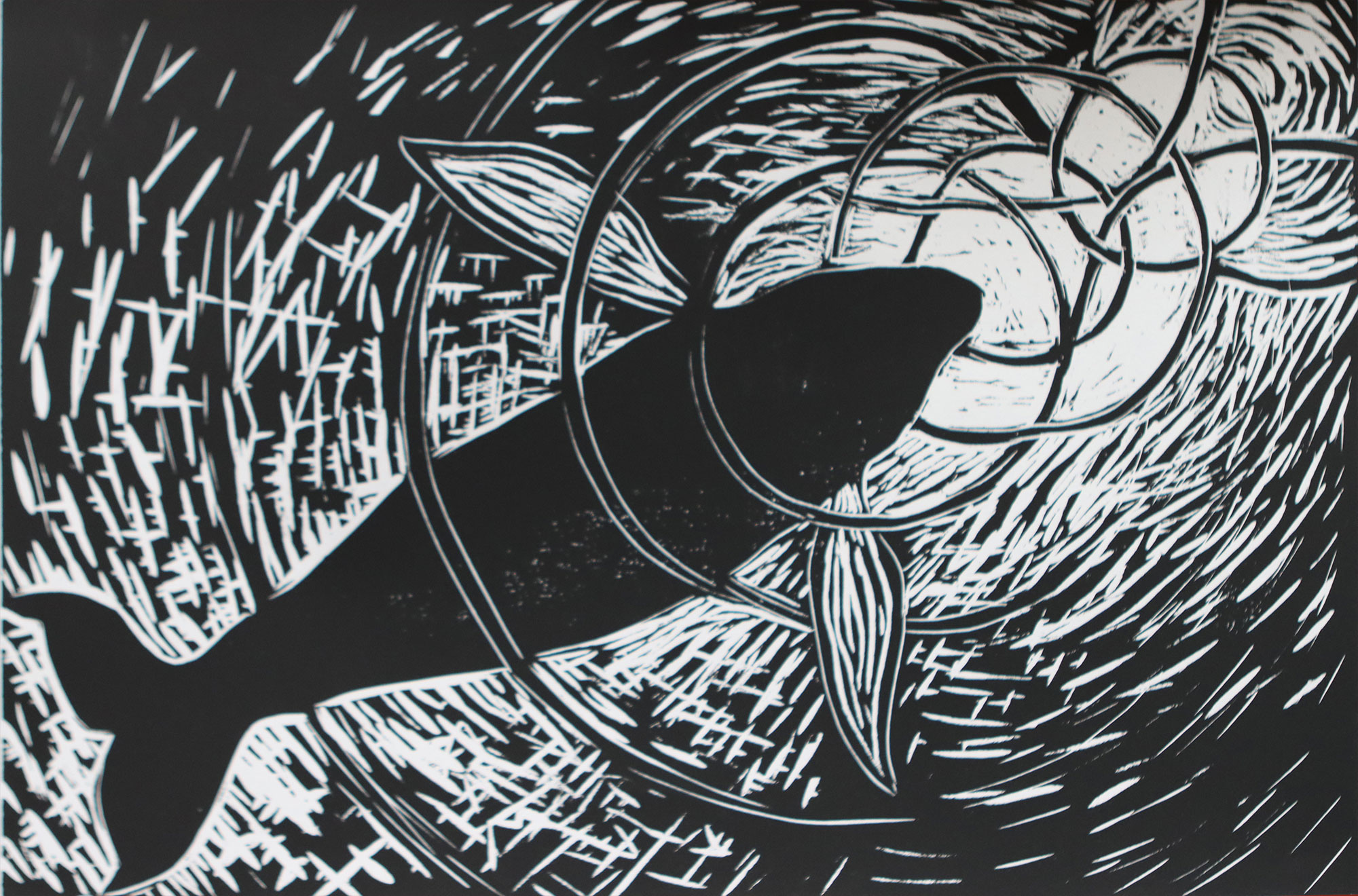 Whale Song Humpback, Woodcut, 2024 Whale Song Humpback, Woodcut, 2024